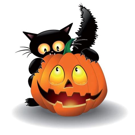 Free vector scary cat with 3d pumpkin | Halloween cat, Halloween cartoons, Halloween funny