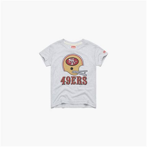 Youth San Francisco 49ers Big Helmet | Kids Retro NFL T-Shirt – HOMAGE