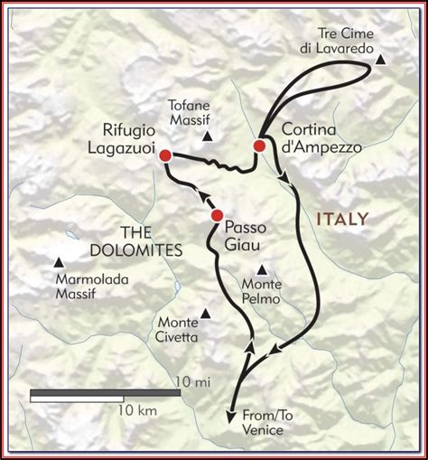 Italian Dolomites Hiking Map - map : Resume Examples #QJ9ev5xYmy