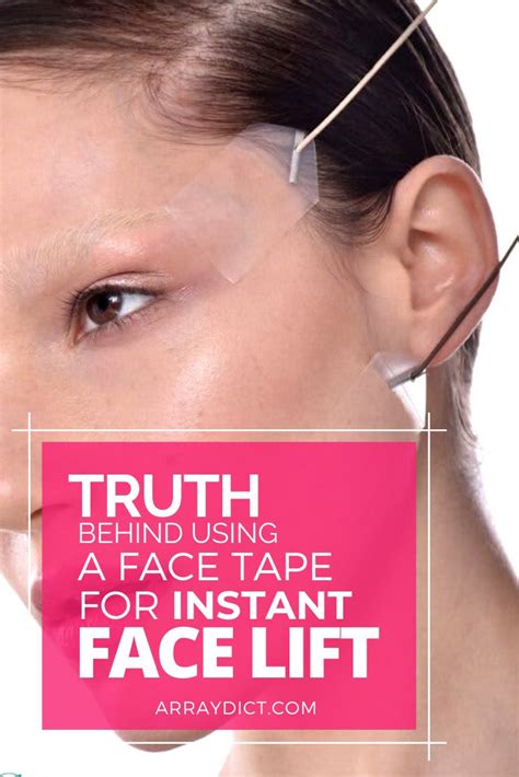 The Truth Behind Using a Face Tape for Instant Face Lift | Instant face lift, Face lift tape ...