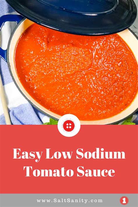 Easy Low Sodium Tomato Sauce