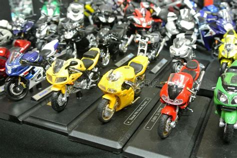 Miniature Scale of Motorcycle Models Displayed on the Table Editorial ...