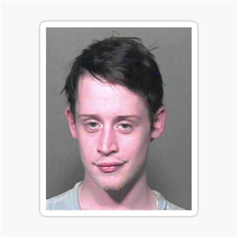 "Macaulay Culkin mugshot" Sticker by kornfan311 | Redbubble