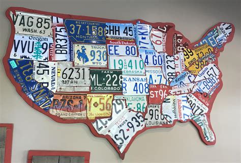 United States Map License Plates