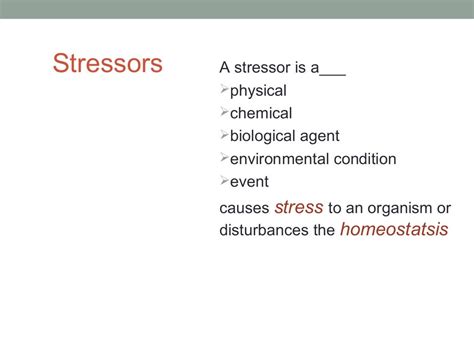 physiological stress and response