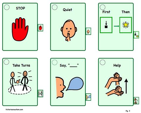 Free Printable Visual Cue Cards For Autism