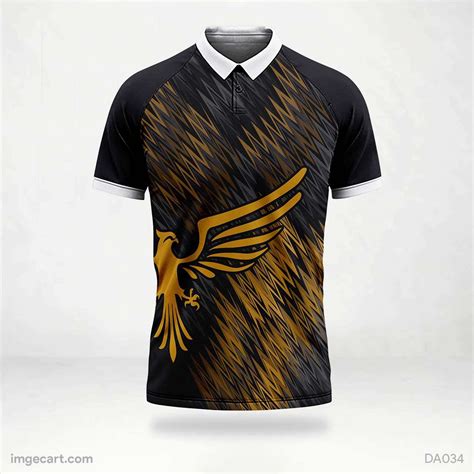 Football Jersey Design Black with gold brush effect - imgecart