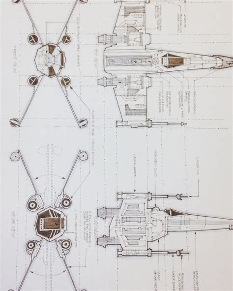 Incredibly Detailed Blueprints of Iconic ‘Star Wars’ Spaceships | Star ...