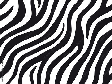 Zebra stripes seamless pattern. Tiger stripes skin print design. Wild ...