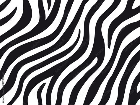 Zebra stripes seamless pattern. Tiger stripes skin print design. Wild animal hide artwork ...