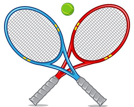 Tennis Racket Isolated On White Stock Illustration - Download Image Now - Activity, Aerobics ...