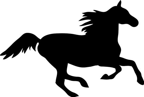 Running horse silhouette clip art free