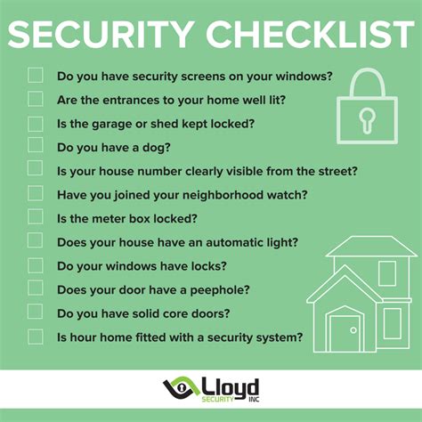 Home Security & Surveillance Checklist | Lloyd Security