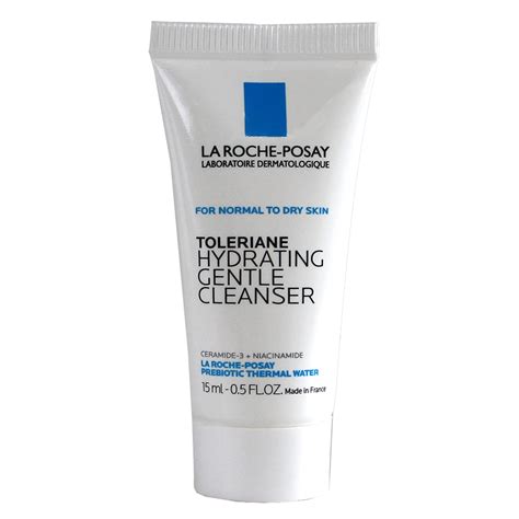 La Roche-Posay Toleriane Hydrating Gentle Cleanser, Travel Size 0.5oz/15ml.