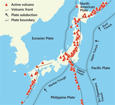 Japan Volcanoes Map Jungle Maps Map Of Japan Showing Volcanoes For ...