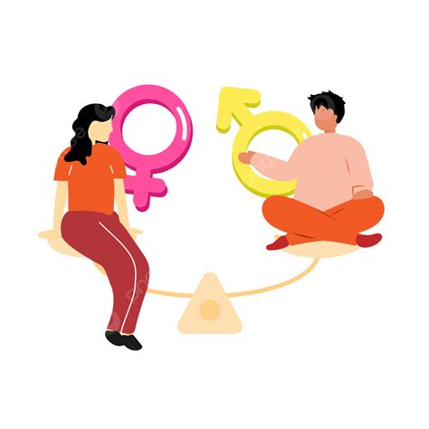 Gambar Ilustrasi Kesetaraan Gender Perempuan Dan Laki Laki, Wanita, Laki Laki, Persamaan PNG dan ...