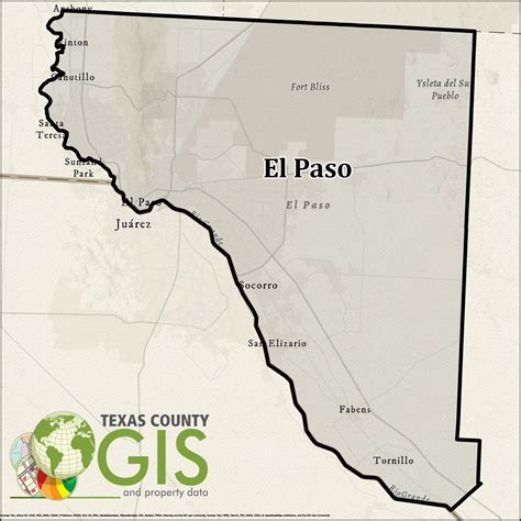 El Paso County GIS Shapefile and Property Data - Texas County GIS Data