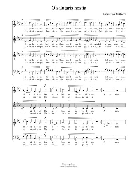 O salutaris hostia Sheet music for Voice | Download free in PDF or MIDI ...