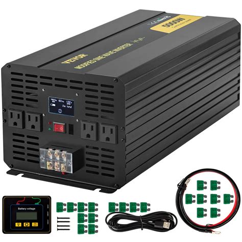 VEVOR Power Inverter 5000W Modified Sine Wave Inverter DC 48V to AC 120V Car Converter with LCD ...