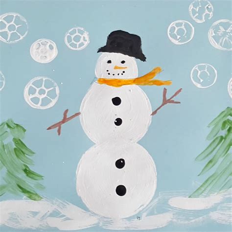 Snowman Craft with Christmas Countdown Book » Preschool Toolkit