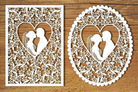 Wedding cards 3 SVG files for Silhouette and Cricut. (69971) | SVGs ...