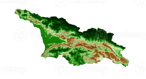Georgia Topographic Map 3d realistic map Color 3d illustration 33889607 PNG
