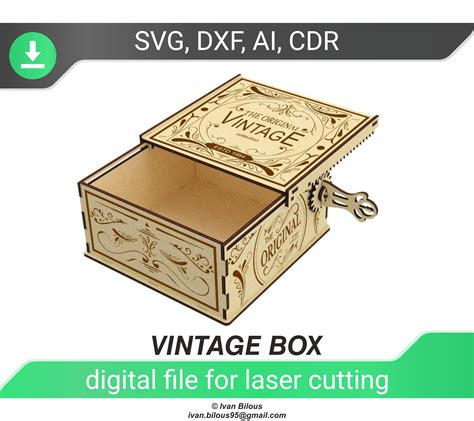 Cnc plans box template laser cut box cnc wood box template dxf | Etsy