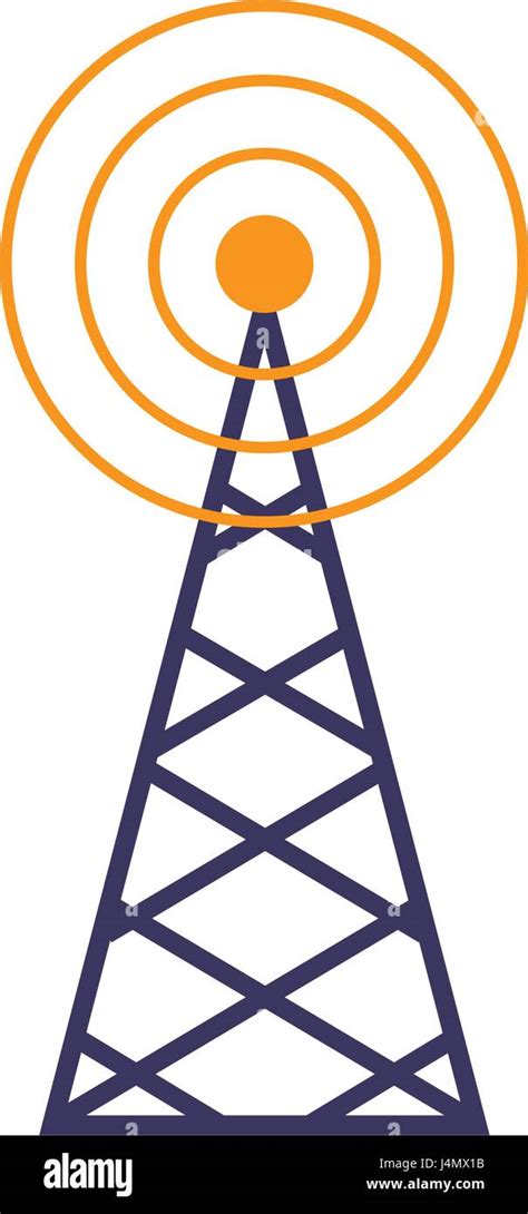 wireless tower with radio waves communication Stock Vector Image & Art ...