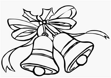 Christmas Bells Drawing - Christmas Bells Line Art PNG Image ...