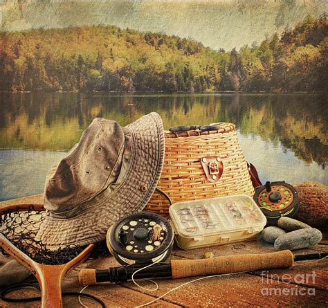 Fly fishing equipment with vintage look Photograph by Sandra Cunningham ...