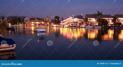 Boating On Lake With Christmas Lights Stock Image - Image of pond, holidays: 1648113