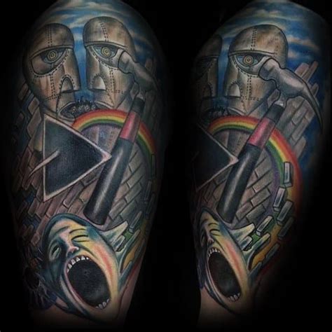 50 Dark Side Of The Moon Tattoo Designs For Men - Pink Floyd Ideas