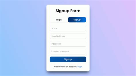 Login & Signup form switcher with HTML and CSS - Bytewebster