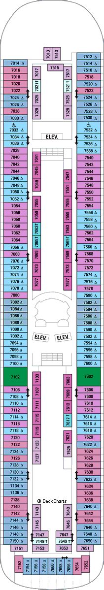 Royal Caribbean Vision of the Seas Deck Plans: Ship Layout, Staterooms ...