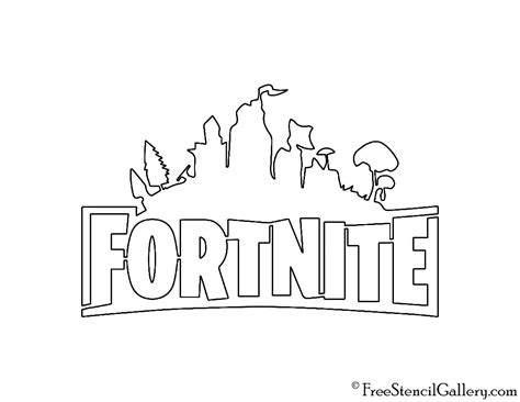 Fortnite Logo 02 Stencil | Free Stencil Gallery