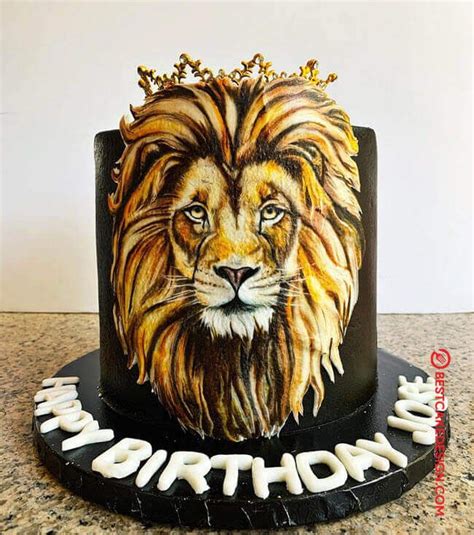 50 Lion Cake Design (Cake Idea) - October 2019 | Lion cakes, Lion ...