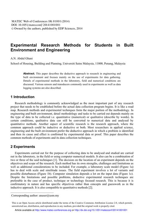 (PDF) Experimental Research Methods for Students in Built Environment ...