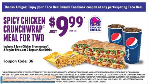 Printable Coupons 2023: Taco Bell Coupons