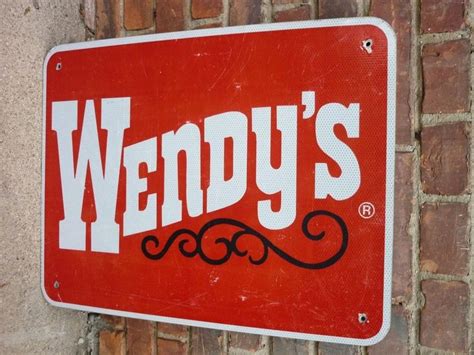 WENDY'S Hamburgers Restaurant Interstate Reflective Highway Fast Food ...