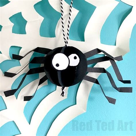 Cute and Easy Toilet Paper Roll Spider Windsock - Red Ted Art