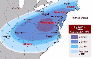 The Blizzard of '96 - Snow Map