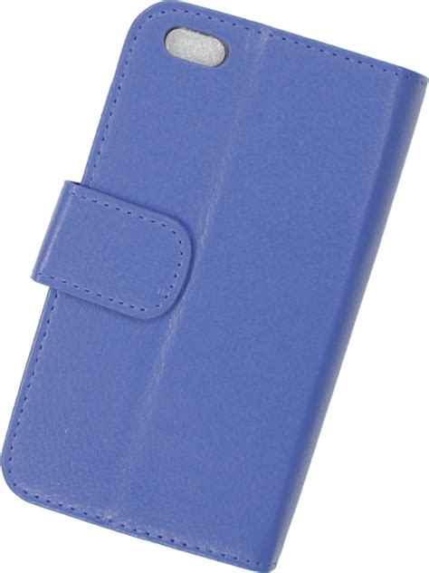 Blue Iphone 6 Textured Leather Wallet Case