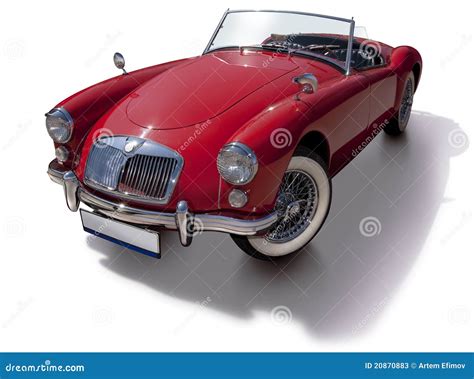 Red cabriolet stock image. Image of bumper, automobile - 20870883