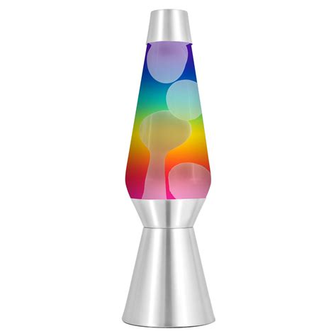 Lava Lite 6851 27 Inch Grande Lamp, White Wax 7 Color Rainbow Globe ...