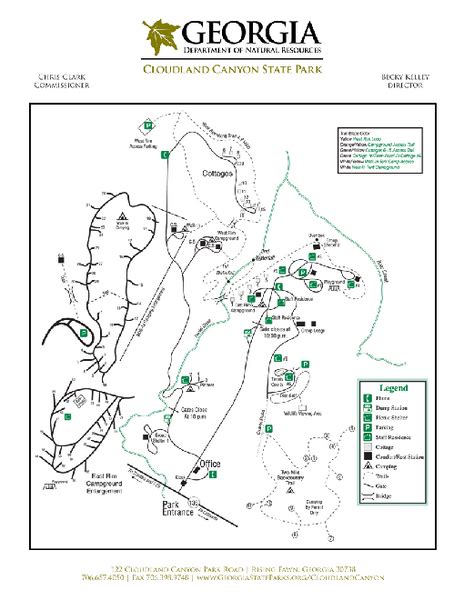 Cloudland Canyon State Park Map - Rising Fawn GA • mappery