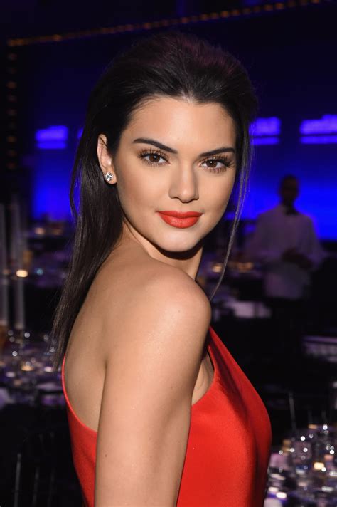 Kendall Jenner in a Red Lip and Sleek Hair | The Best Beauty Looks from ...