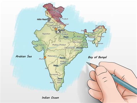 How To Draw India Map: A Step-By-Step Guide - 2023 Calendar Printable