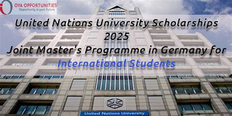 United Nations University Scholarships 2025: Joint Master's Programme ...