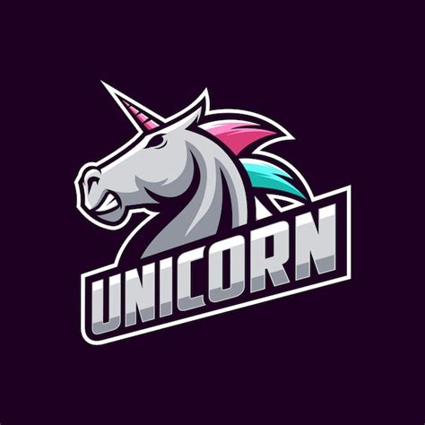 Awesome unicorn logo design vector | Premium Vector