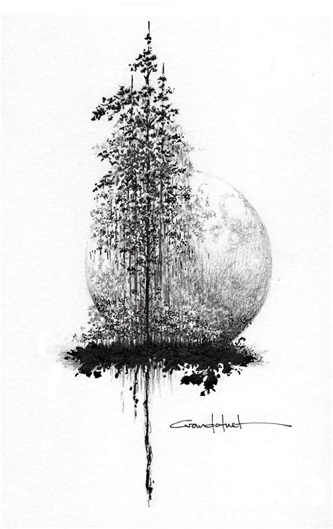 “new moon”, pencil / ink art : sketches